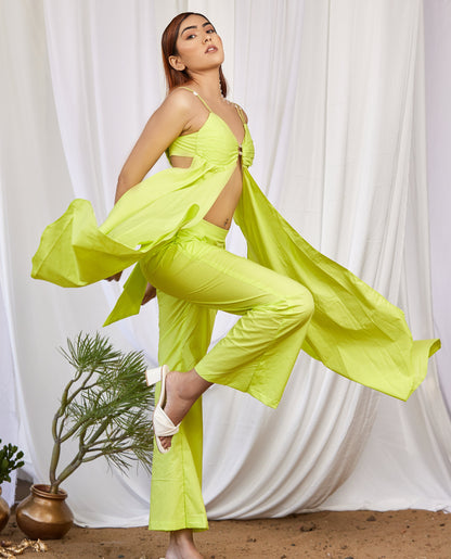 Marine muse butterfly lime Co-Ord set